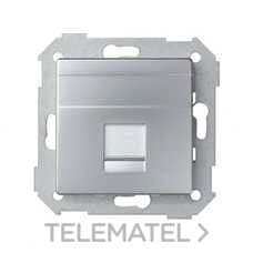 SIMON - PLACA 1XRJ AMP 82 ALUMINIO MATE