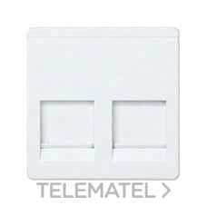SIMON - PLACA 2XRJ AMP 27 45X45 B.NIEVE