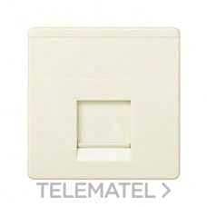 SIMON - PLACA 1XRJ AMP 27 45X45 B.MARFIL