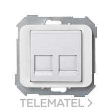 SIMON - PLACA 2XRJ AMP 75 B.NIEVE