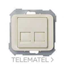 SIMON - PLACA 2XRJ AMP 75 B.MARFIL