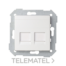 SIMON - PLACA 2XRJ AMP 82 B.NIEVE
