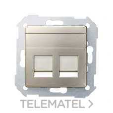 SIMON - PLACA 2XRJ AMP 82 CAVA MATE