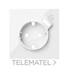 SIMON - TAPA SCHUKO + USB 100 BLANCO