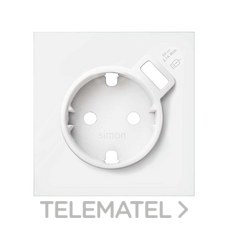 SIMON - TAPA SCHUKO + USB 100 BLANCO MATE