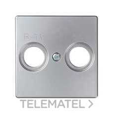 SIMON - PLACA R-TV+SAT 82 ALUMINIO MATE