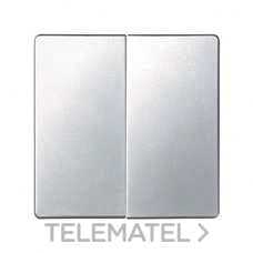 SIMON - TECLA DOBLE 82 ALUMINIO MATE
