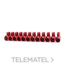 TEKOX - REGLETA CONEX. 12 BORNAS 10MM² ROJO
