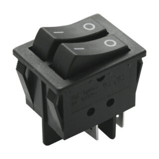 ELECTRO DH - INTER. DOBLE 1X10A TECLAS NEGRAS LENG.