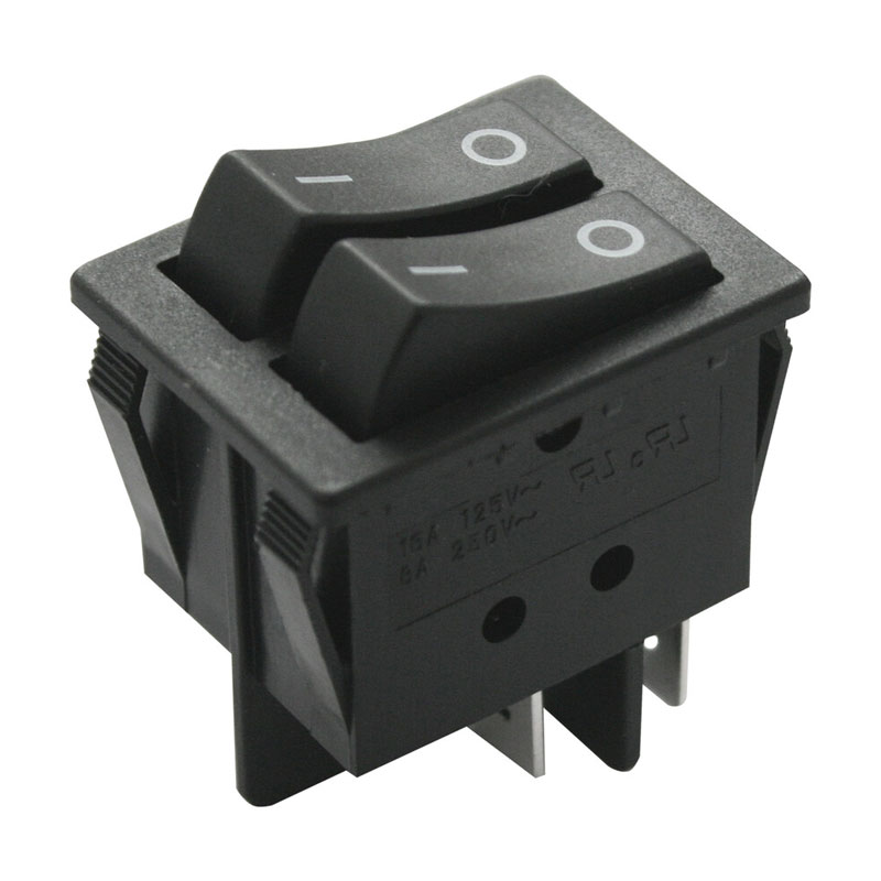 ELECTRO DH - INTER. DOBLE 1X10A TECLAS NEGRAS LENG.