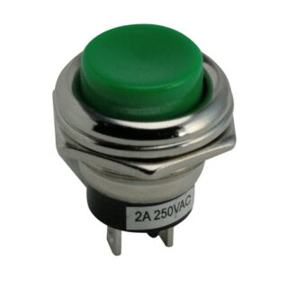 ELECTRO DH - PULSADOR 1 NA 2A Ø19/13,5MM VERDE