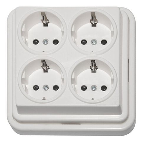 FONTINI - ADAPTADOR CUADRUPLE SCHUKO