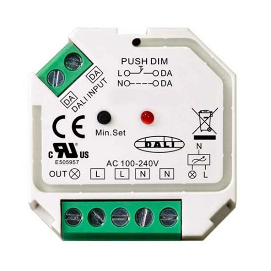 LUZ NEGRA - REGULADOR TRIAC DALI + PUSH