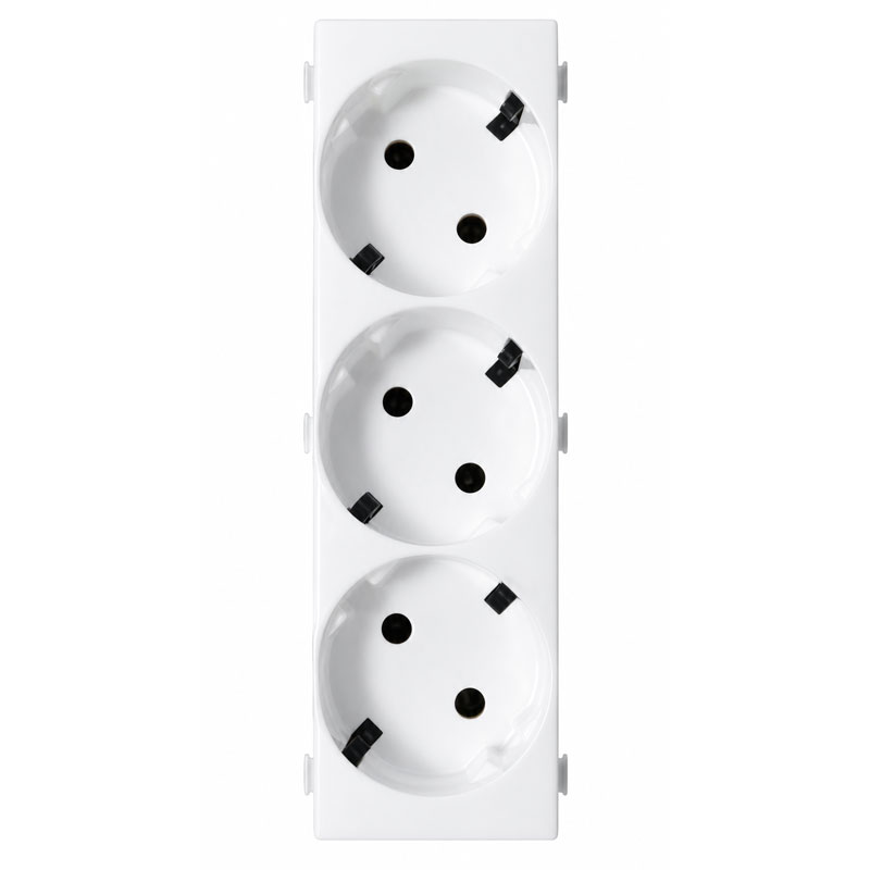 BTICINO - BASE SCHUKO TRIBLE BLANCO