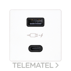 SIMON - CARGADOR 27 2XUSB A+C 30W B.NIEVE