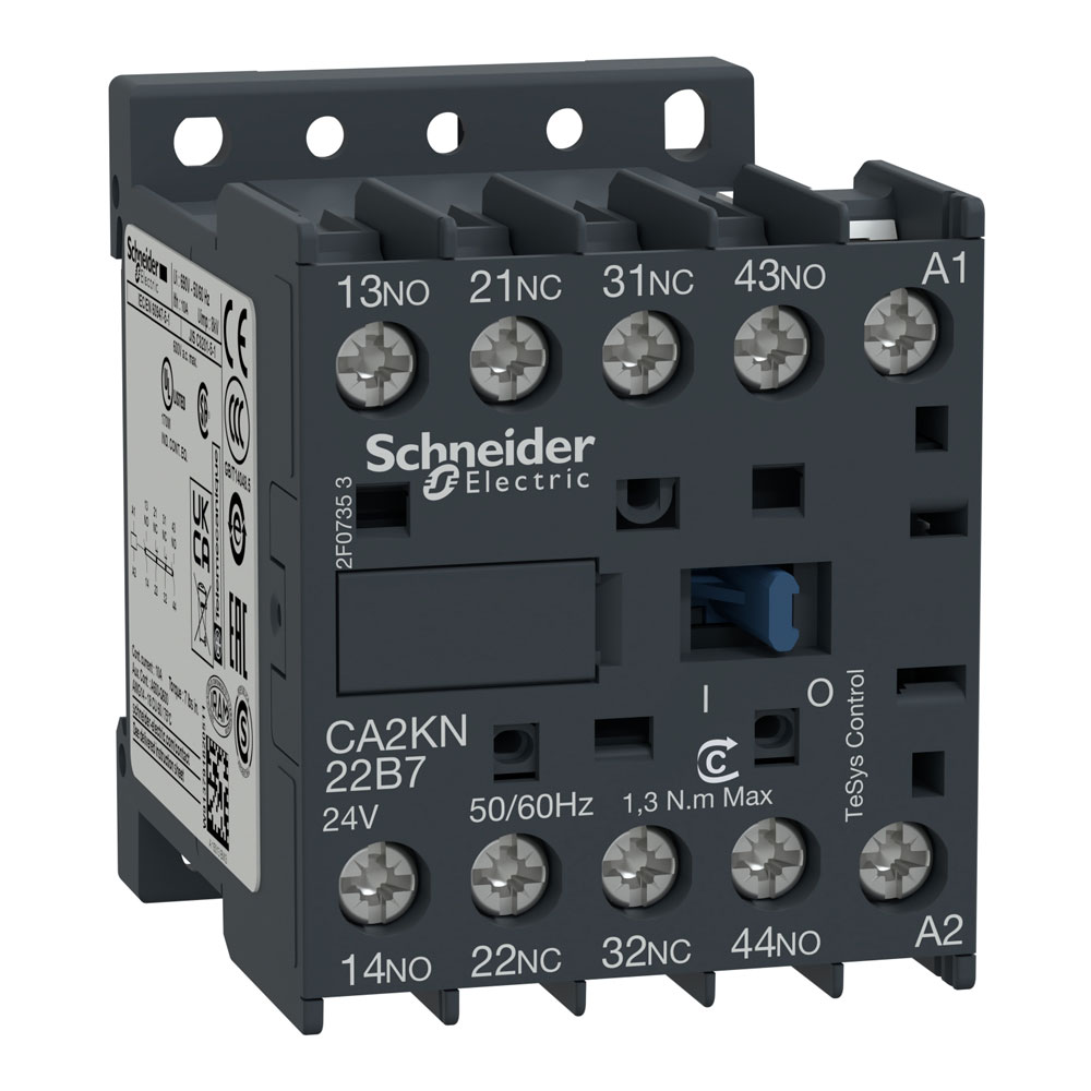 SCHNEIDER ELECTRIC - CONTACTOR AUX. CA2K 2NA+2NC 24VAC