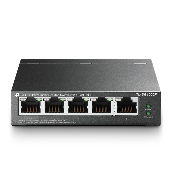 TP-LINK - SWITCH 1GB 1P + 4POE SOBREM.