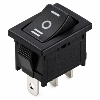 ELECTRO DH - CONMUT. 1X10A TECLA NEGRA 3 POSICIONES