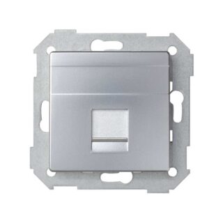 SIMON - PLACA 1XRJ AMP 82 ALUMINIO MATE