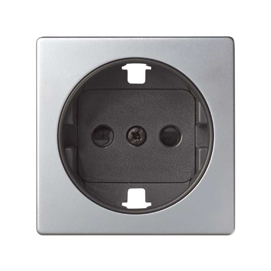 SIMON - TAPA BASE SCHUKO 82 ALUMINIO MATE