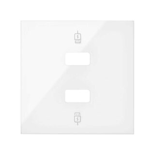 SIMON - TAPA CARGADOR 2XUSB 100 BLANCO
